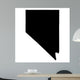 Nevada Black Map White Wall Decal