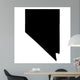 Nevada Black Map White Wall Decal