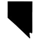 Nevada Black Map White Wall Decal