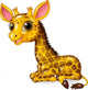 Cartoon Funny Baby Giraffe Wall Decal