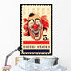 Stamp Circus Clown Wall Decal