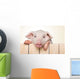 Peeking Pig Wall Decal
