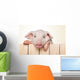 Peeking Pig Wall Decal