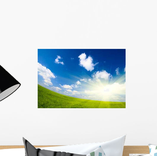 Field Flax and Blue Wall Decal