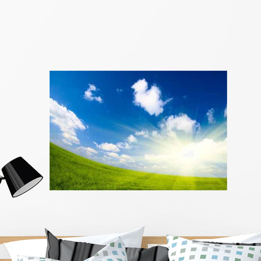 Field Flax and Blue Wall Decal