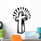 Christian Cross Crucifix Wall Decal