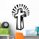 Christian Cross Crucifix Wall Decal