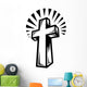 Christian Cross Crucifix Wall Decal