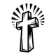 Christian Cross Crucifix Wall Decal