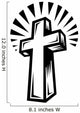 Christian Cross Crucifix Wall Decal