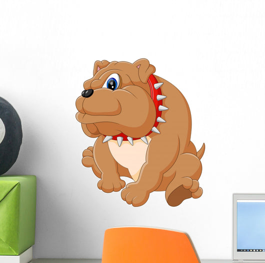 Illustration Bulldog Cartoon Wall Decal