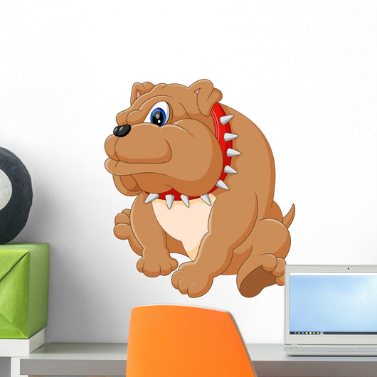 Illustration Bulldog Cartoon Wall Decal