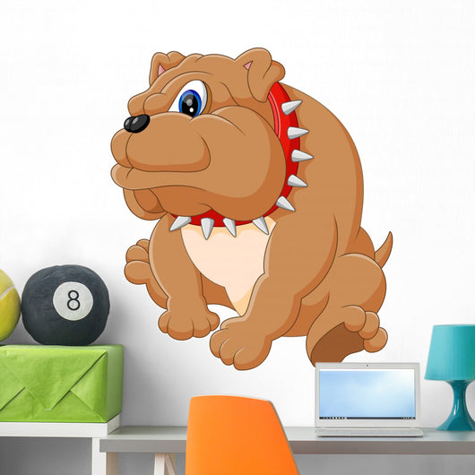 Illustration Bulldog Cartoon Wall Decal