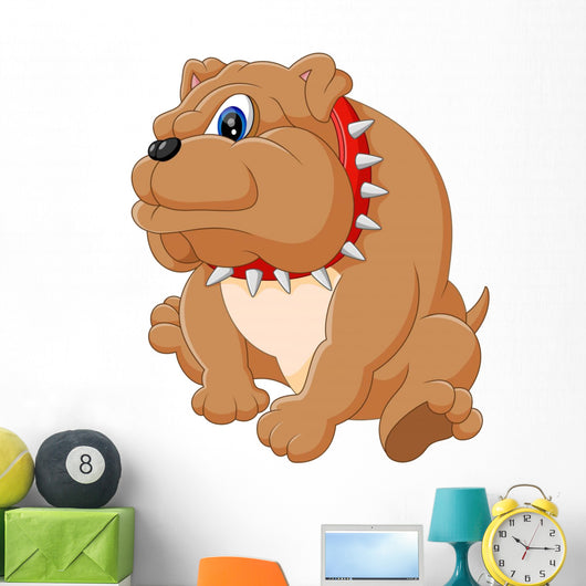 Illustration Bulldog Cartoon Wall Decal