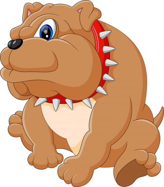 Illustration Bulldog Cartoon Wall Decal