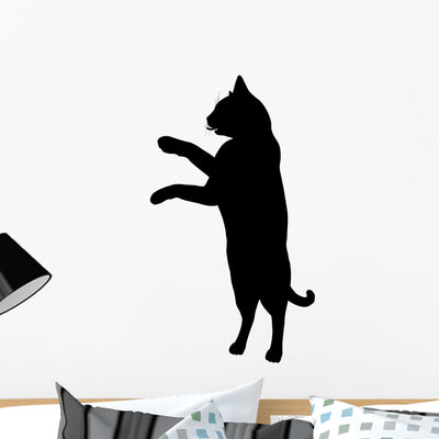 Cat Wall Decal shown on a wall
