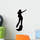 Silhouette Teen Girl Dancing Wall Decal