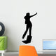 Silhouette Teen Girl Dancing Wall Decal