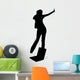 Silhouette Teen Girl Dancing Wall Decal