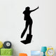Silhouette Teen Girl Dancing Wall Decal