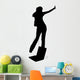 Silhouette Teen Girl Dancing Wall Decal