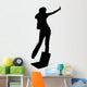 Silhouette Teen Girl Dancing Wall Decal