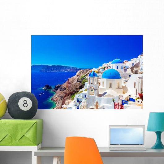 Oia Santorini Greek Island Wall Decal