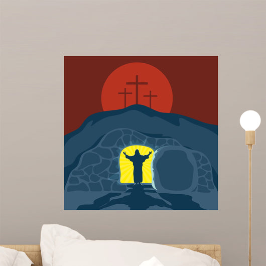 Biblical Illustration Christ Is Wall Decal Design 1
