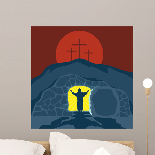 Biblical Illustration Christ Is Wall Decal Design 1