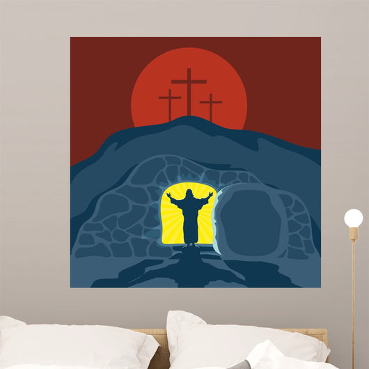 Biblical Illustration Christ Is Wall Decal Design 1