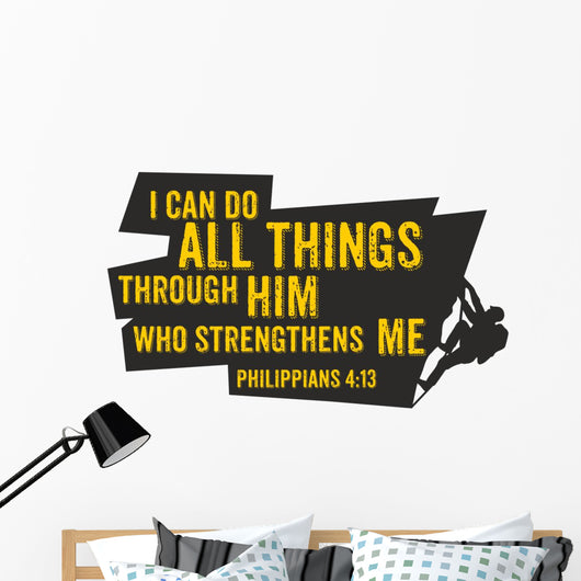 All Things through Him Wall Decal