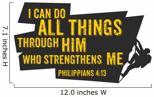 All Things through Him Wall Decal