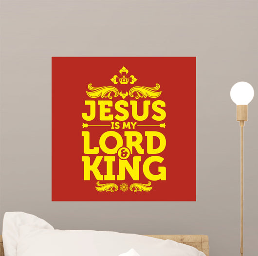 Bible Typographic Jesus Is Wall Decal