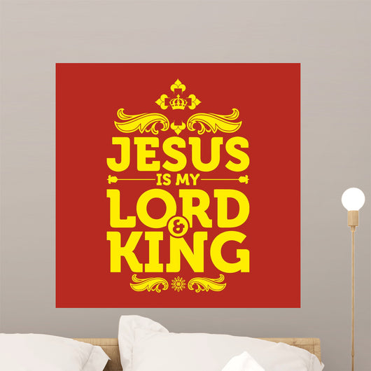 Bible Typographic Jesus Is Wall Decal