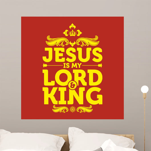 Bible Typographic Jesus Is Wall Decal
