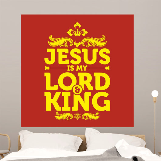 Bible Typographic Jesus Is Wall Decal