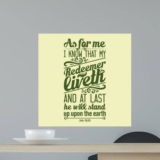 Bible Typographic I Know Wall Decal