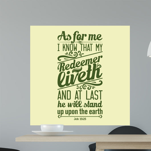 Bible Typographic I Know Wall Decal