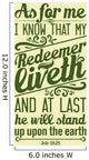 Bible Typographic I Know Wall Decal
