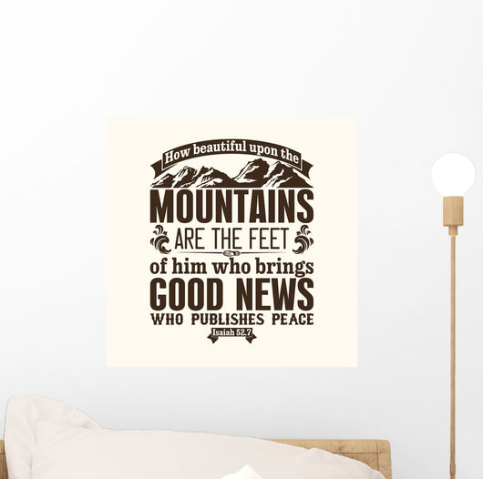 Bible Typographic How Beautiful Wall Decal