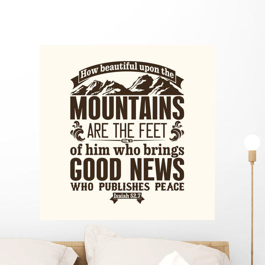 Bible Typographic How Beautiful Wall Decal