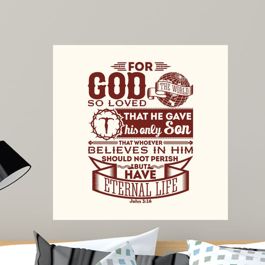 Bible Typographic for God Wall Decal