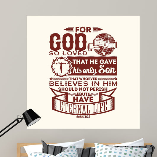 Bible Typographic for God Wall Decal