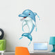 Cartoon Dolphin Jumping Wall Decal