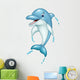 Cartoon Dolphin Jumping Wall Decal