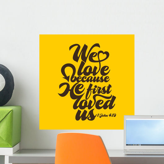 Biblical Illustration We Love Wall Decal