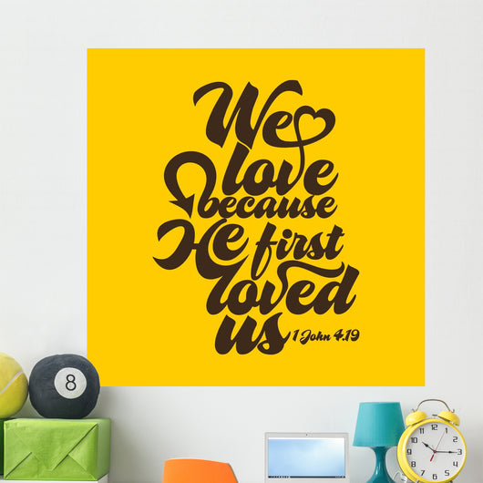 Biblical Illustration We Love Wall Decal