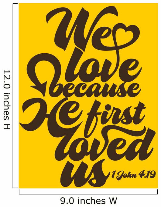 Biblical Illustration We Love Wall Decal