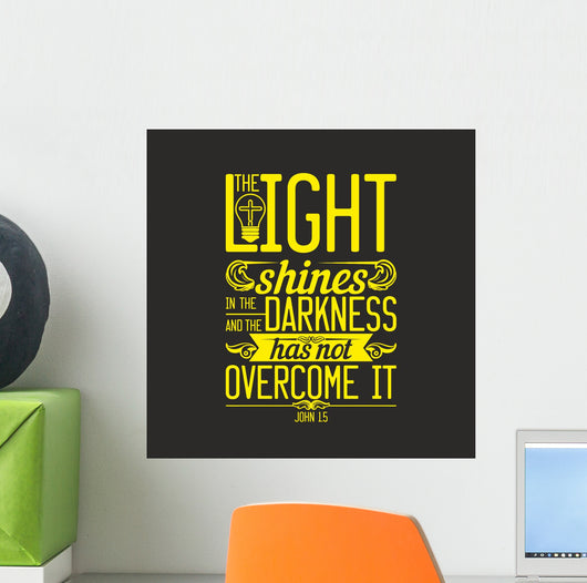 Light Shines Bible Wall Decal