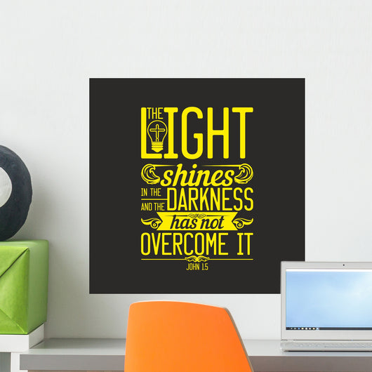 Light Shines Bible Wall Decal